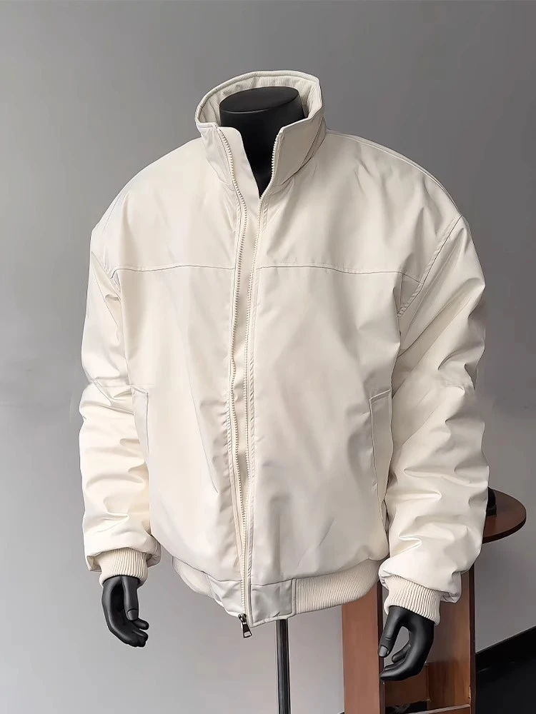 美式三防工装棉服外套男士春秋cleanfit立领飞行员夹克教练棒球服