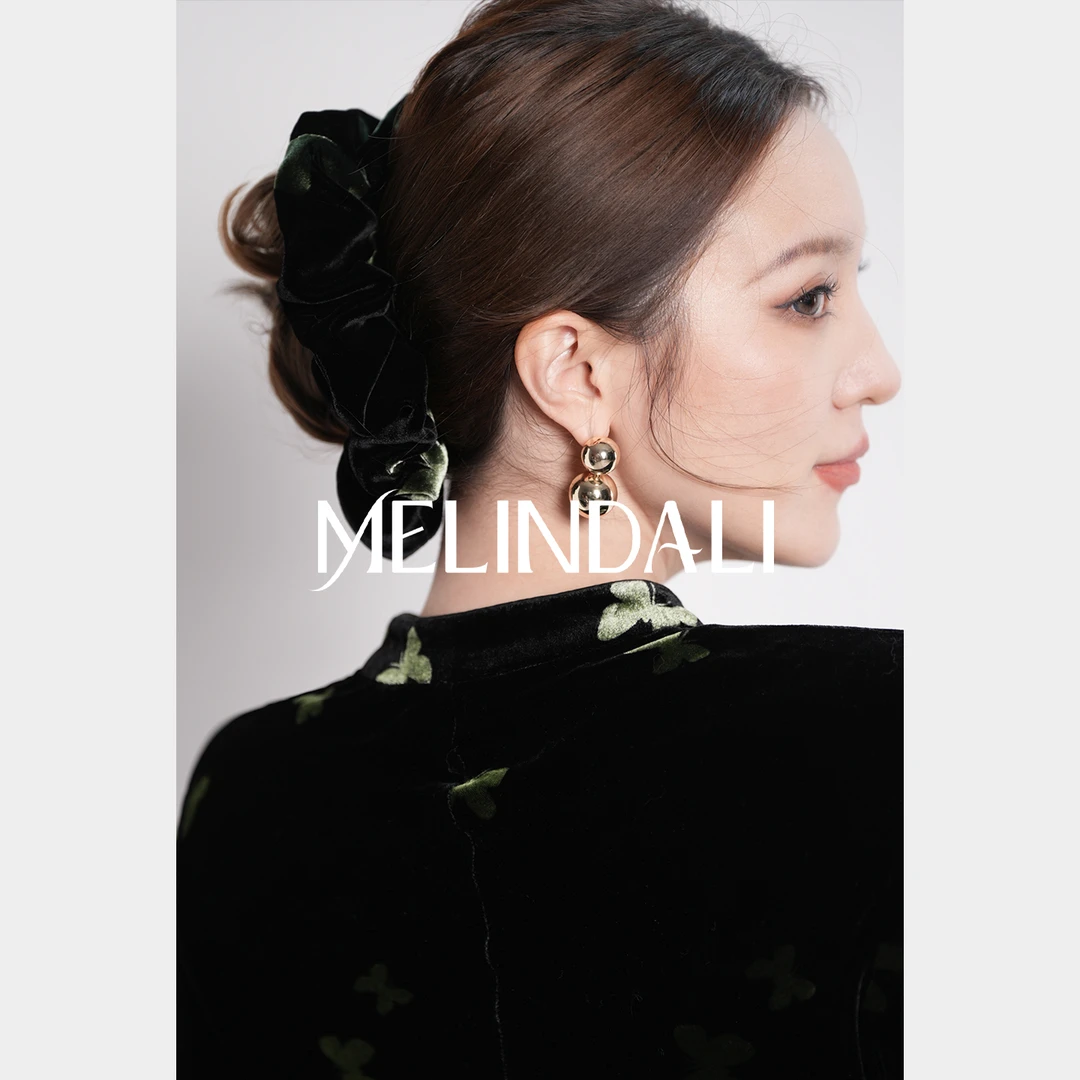 Melinda Li法式轻奢桑蚕丝丝绒发圈高级感马尾发饰头饰大肠发圈