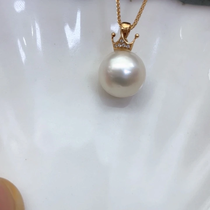 海水珍珠18K金镶嵌颈饰