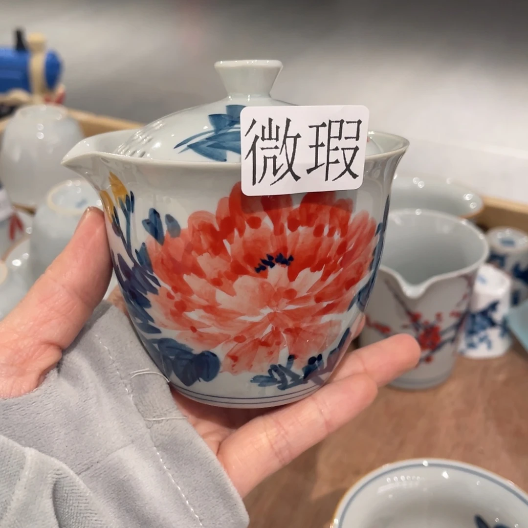微瑕釉下彩纯手绘