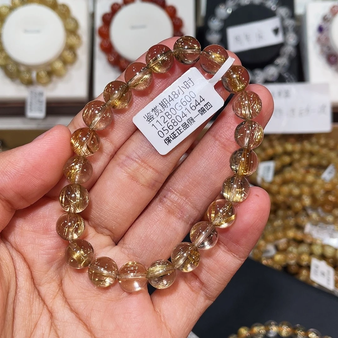 晴***娃发晶未镶嵌手链顺发钛晶8.8mm