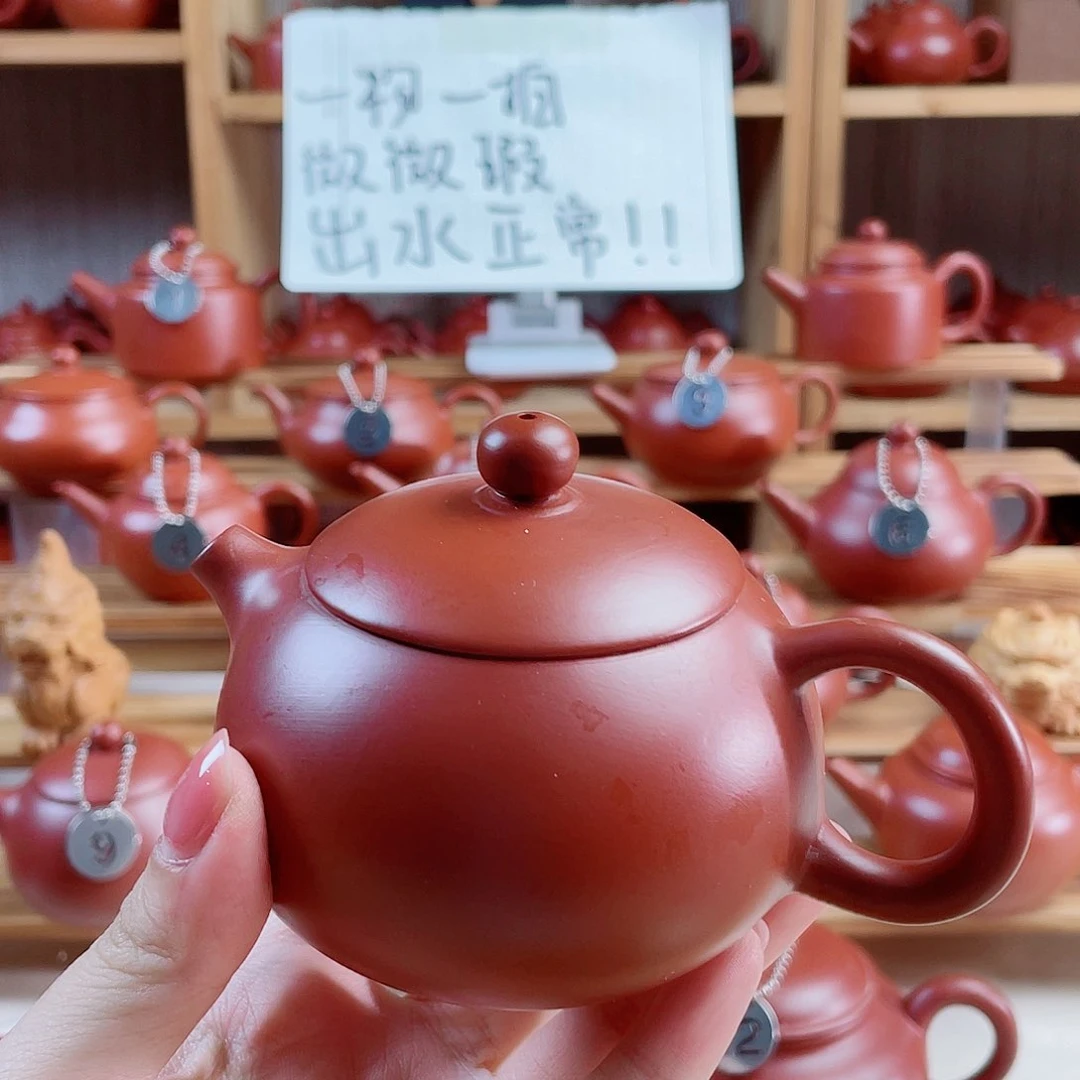 潮州朱泥壶大西施180毫升 壶盖微瑕