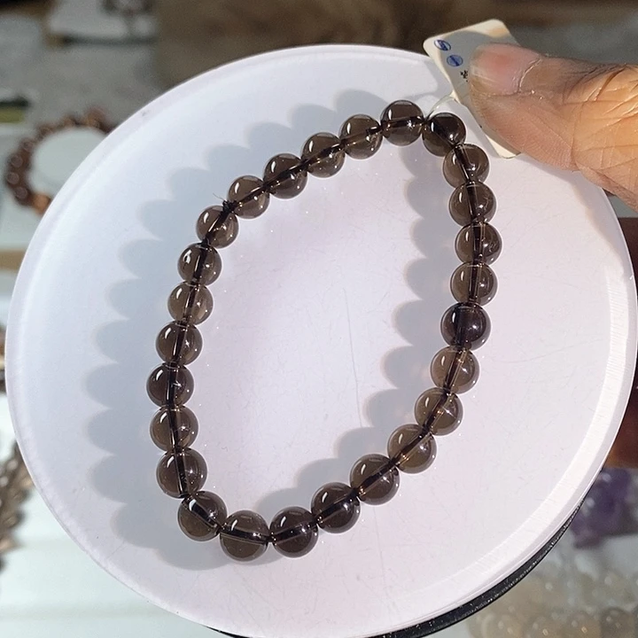 水晶手链未镶嵌磊****簪茶晶7mm