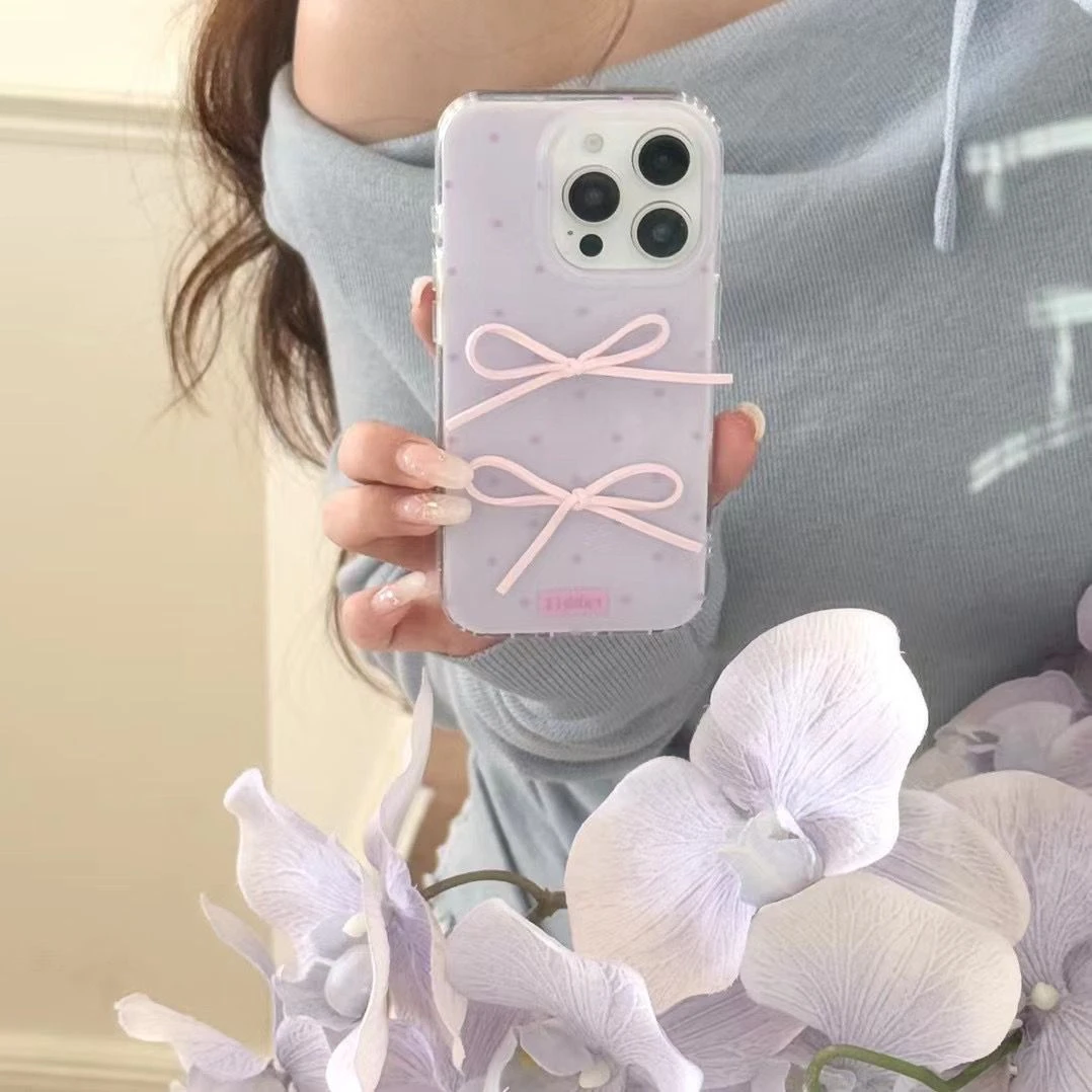 蝴蝶结适用苹果华为vivo小米oppo女iphone15/16/14手机壳