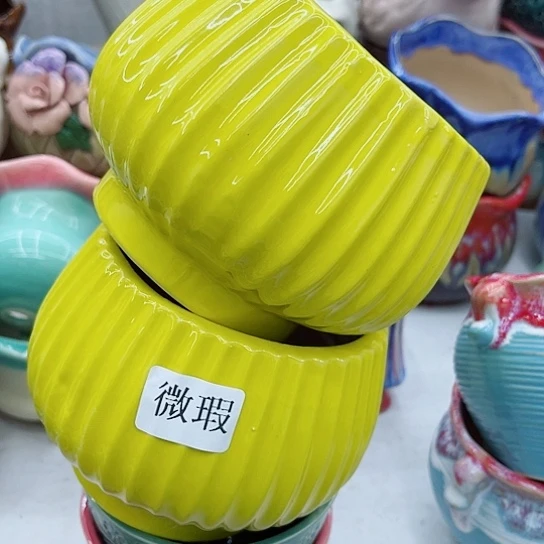 多肉绿植陶瓷花盆9.9包邮，有空