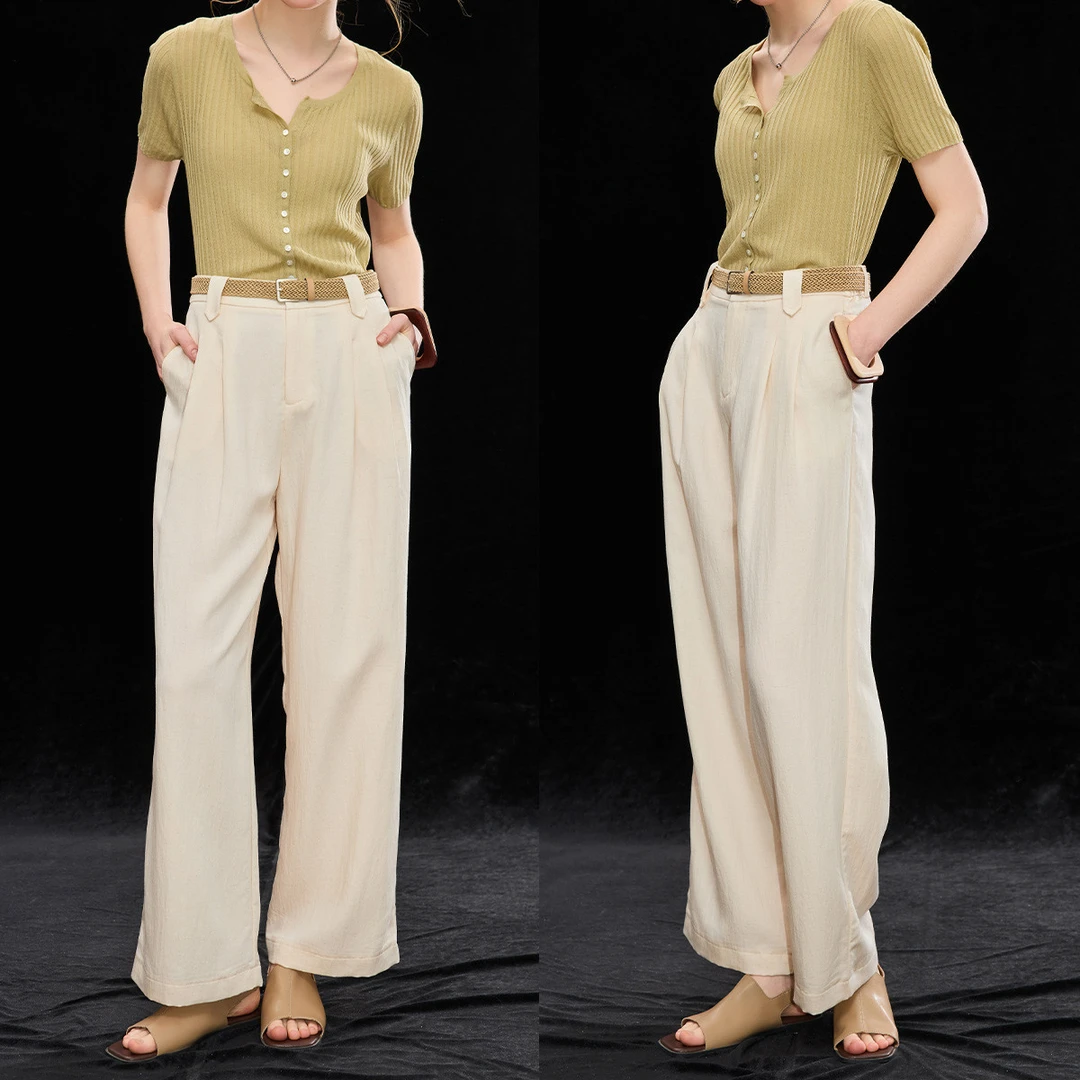 【Susie】雾道 CANTO MOTTO宽松阔腿休闲裤WDA6109144