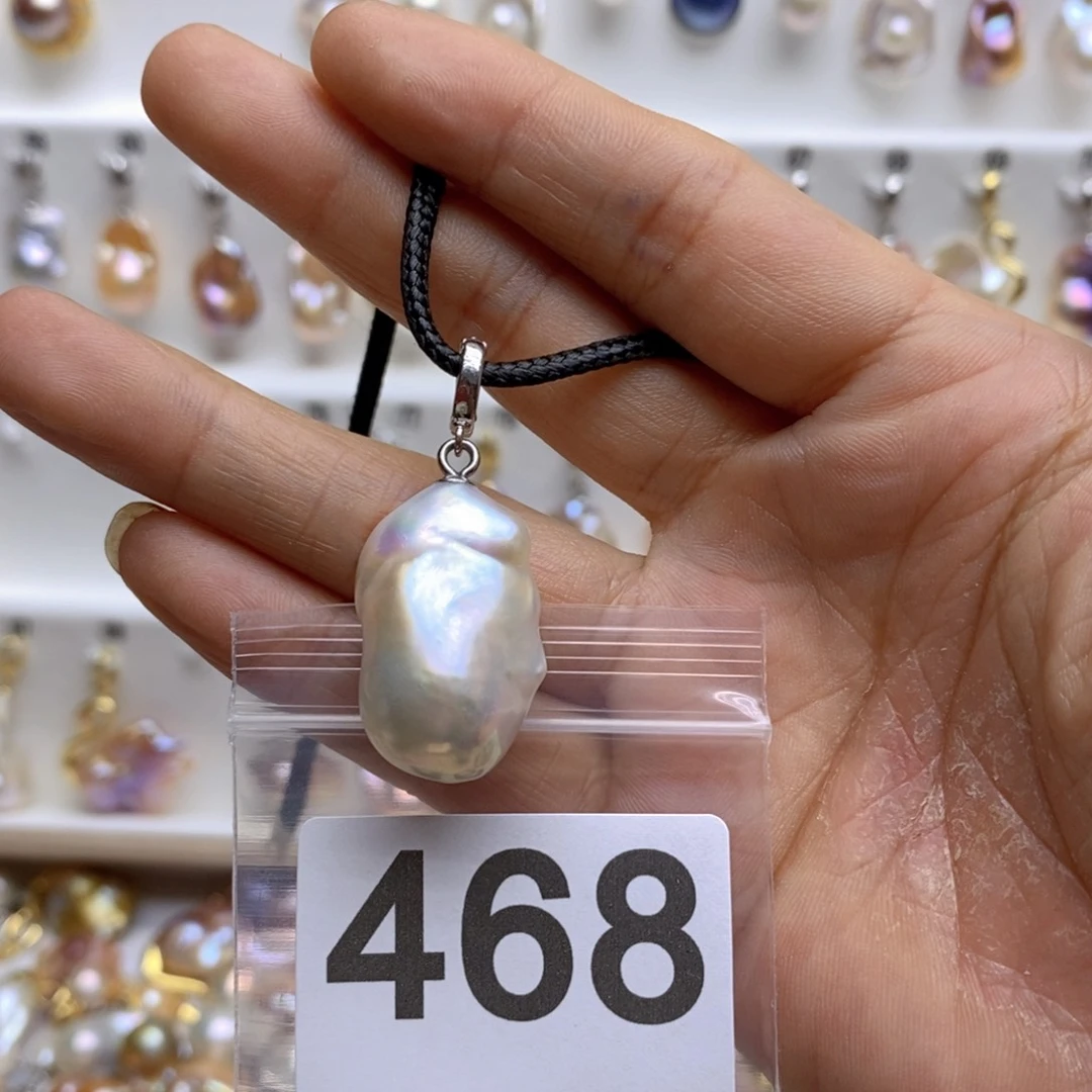 淡水珍珠颈饰银S925镶嵌468