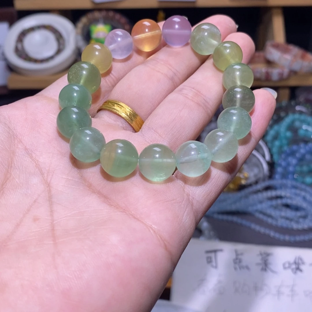 水晶未镶嵌手链绿莹石 11+