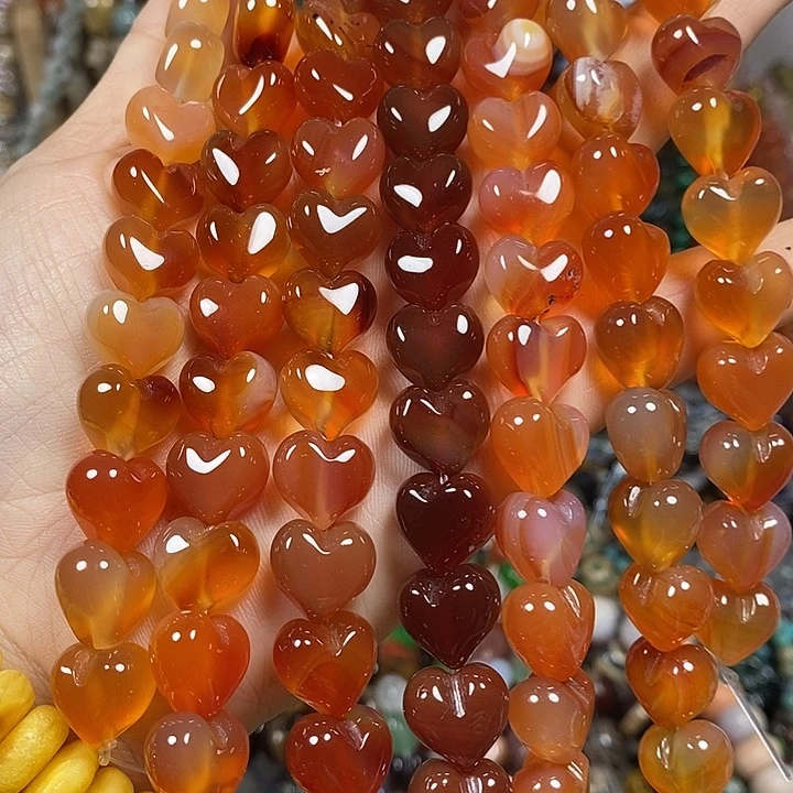 玛瑙/玉髓未镶嵌珠宝半成品玛瑙屁桃卡12mm15颗