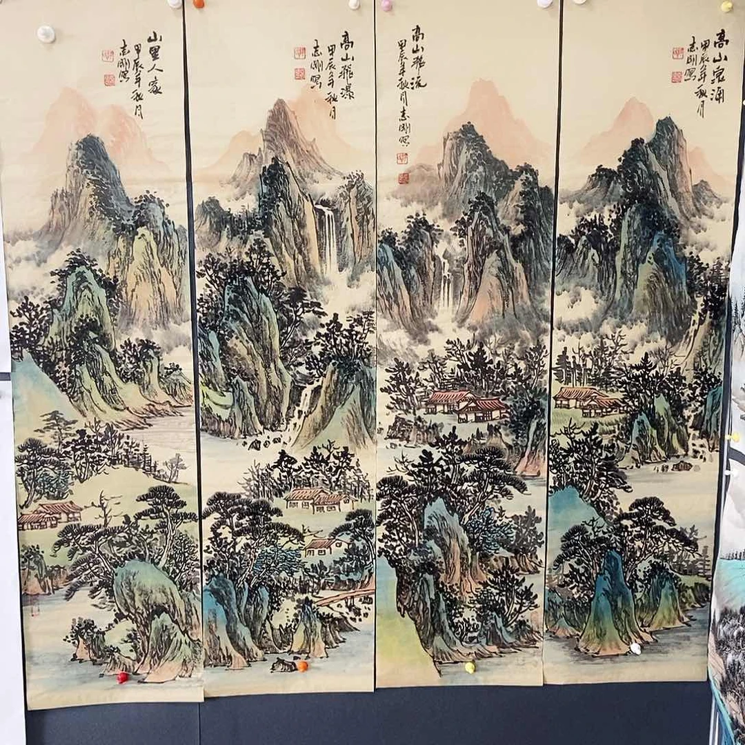 国画字**裱郭志刚手绘作品欣赏34.138