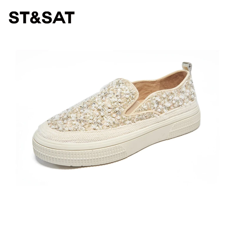 星期六厚底渔夫鞋2025春季新款舒适百搭一脚蹬懒人鞋女SSD1111012