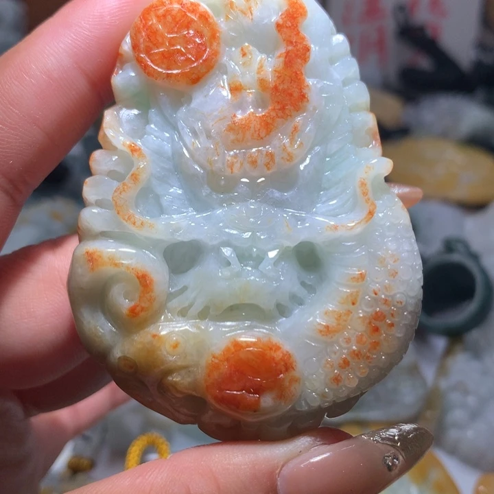 翡翠未镶嵌颈饰保真天然A货翡翠