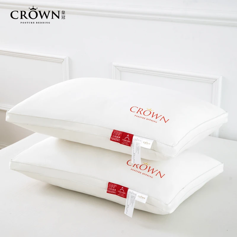 【防水防油防污】皇冠三防洁净双边枕立体枕头酒店柔软家用睡眠宿舍