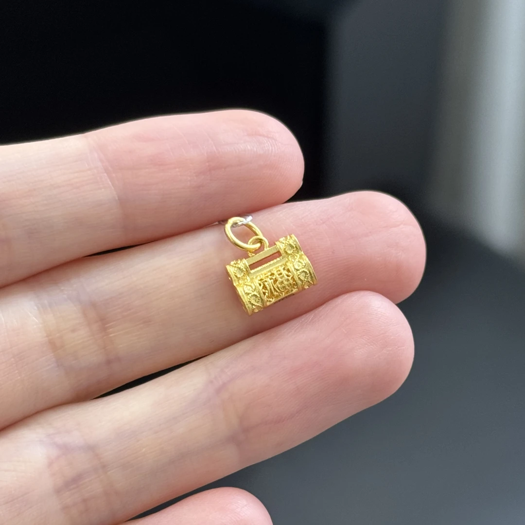 古法福字小锁包 足金999