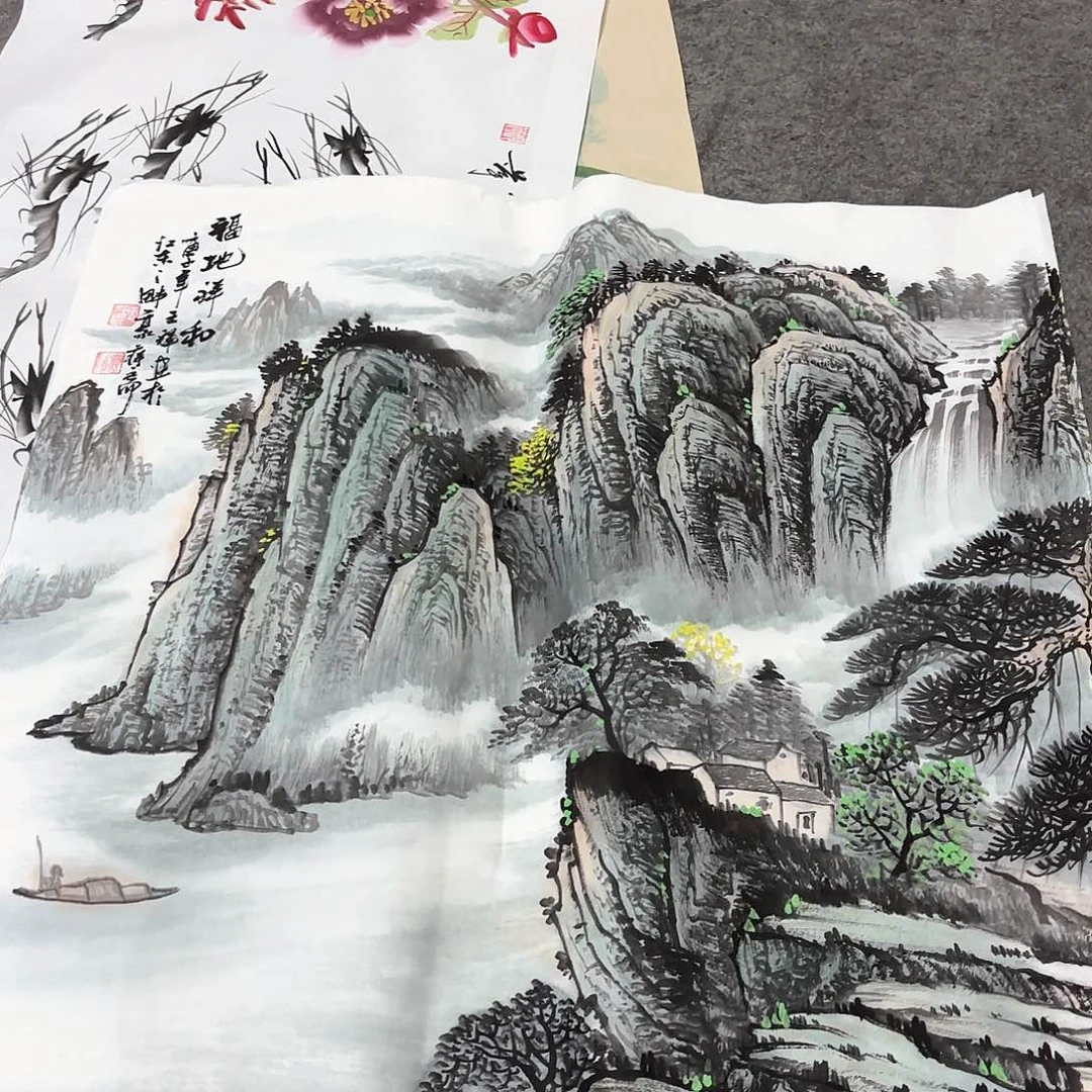 国画国画作品画心一张