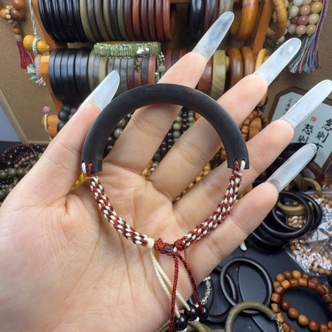 硅胶铁合金手工黑檀半镯