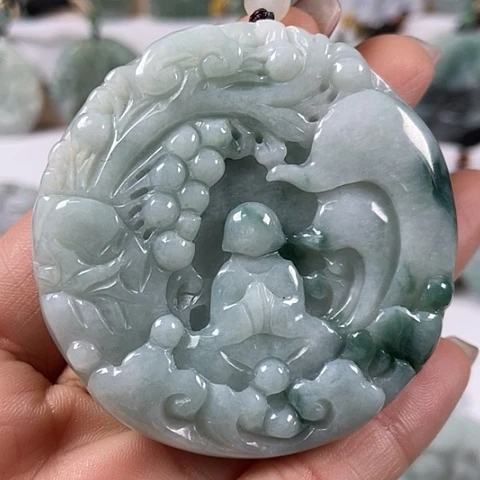 翡翠颈饰未镶嵌悟道有棉感福利