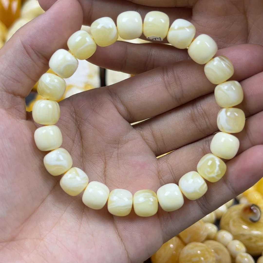琥珀未镶嵌手串同料老邢手串10mm