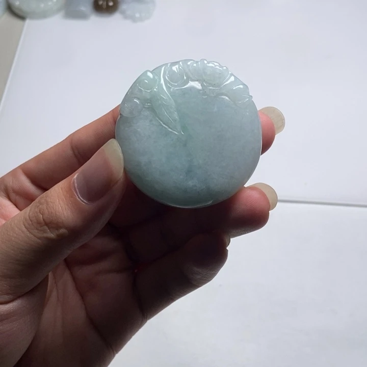 翡翠未镶嵌颈饰寿桃7