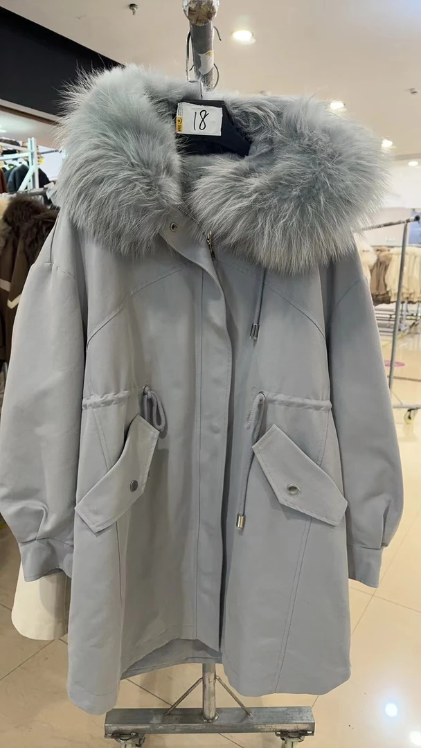 HERDERS 长款毛翻领纽扣款派克服 249351