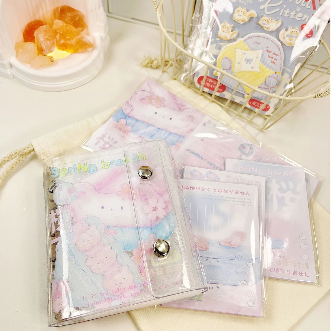 【解忧三折细闪M5活页本外壳】便携迷你笔记本记事本活页本