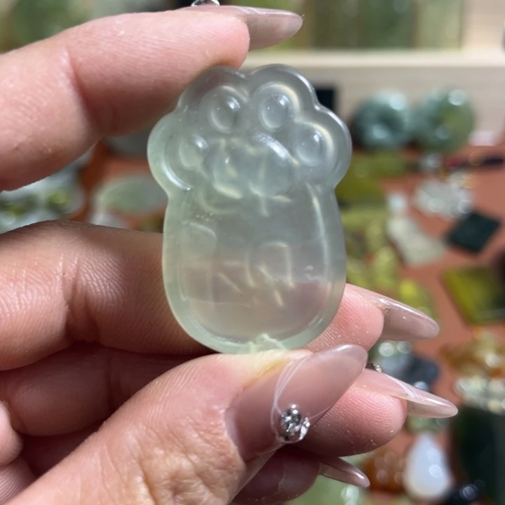 蛇纹石玉合金颈饰