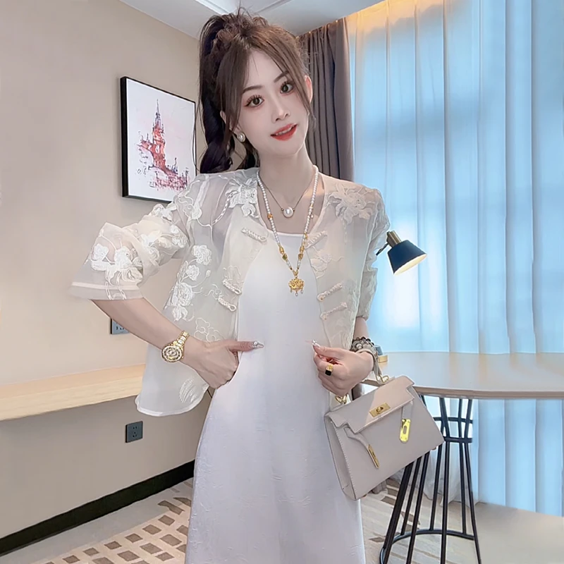 新中式禅意防晒外套女2025夏季新款设计感国风民族风宽松百搭上衣