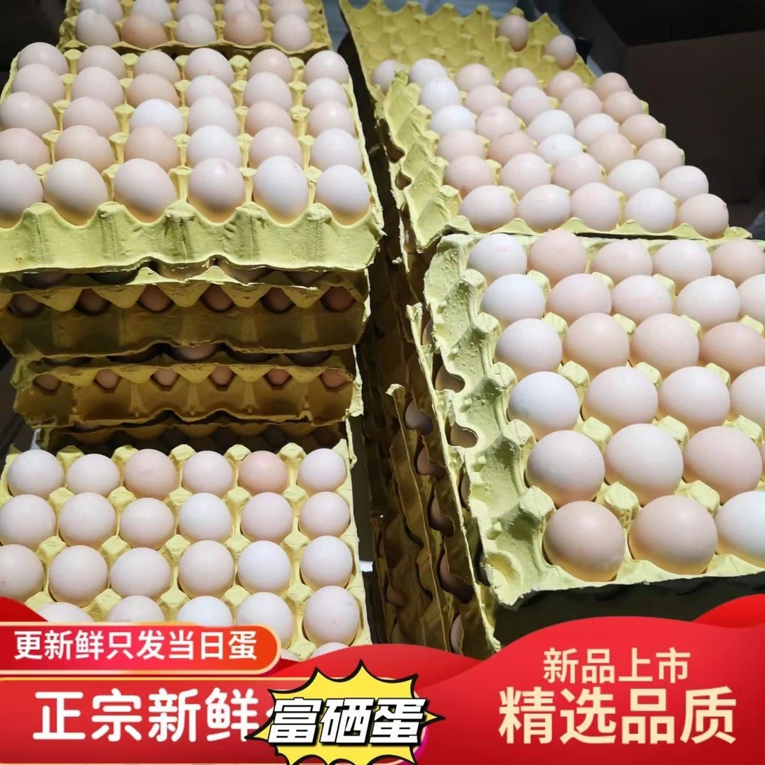 【散养鲜嫩】散养新鲜土鸡蛋农家虫草蛋粉壳笨鸡蛋孕妇枚整箱批发