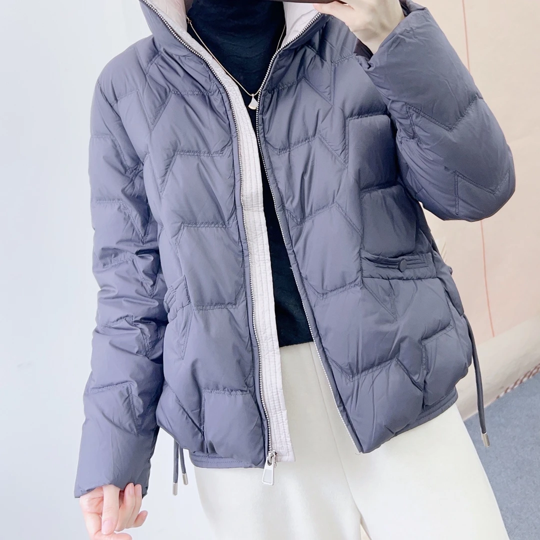 500时尚休闲韩版百搭竖领撞色短款羽绒服500/GP