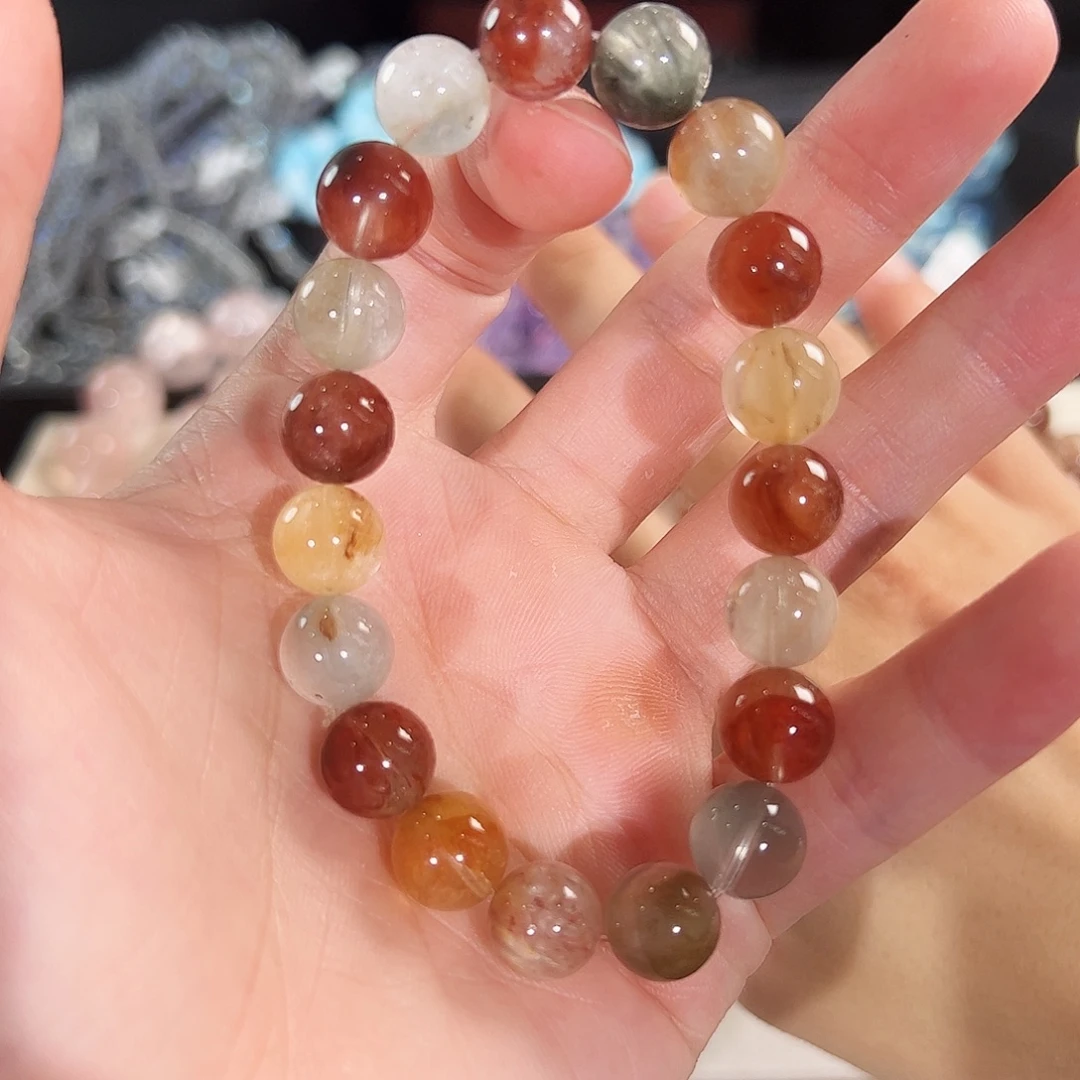 未镶嵌手链水晶彩兔毛