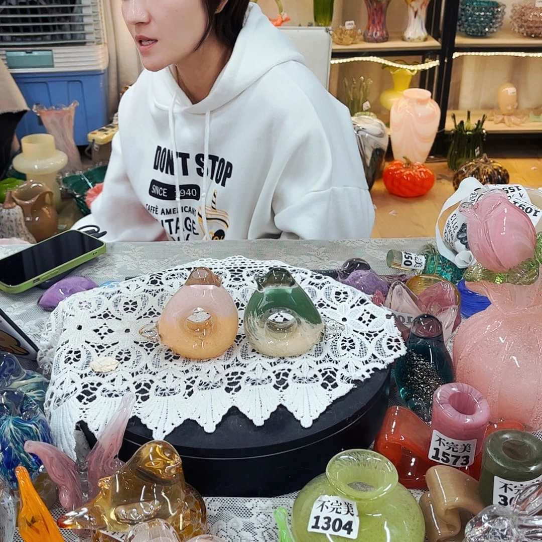 1对鸟 家悦琉璃工艺品