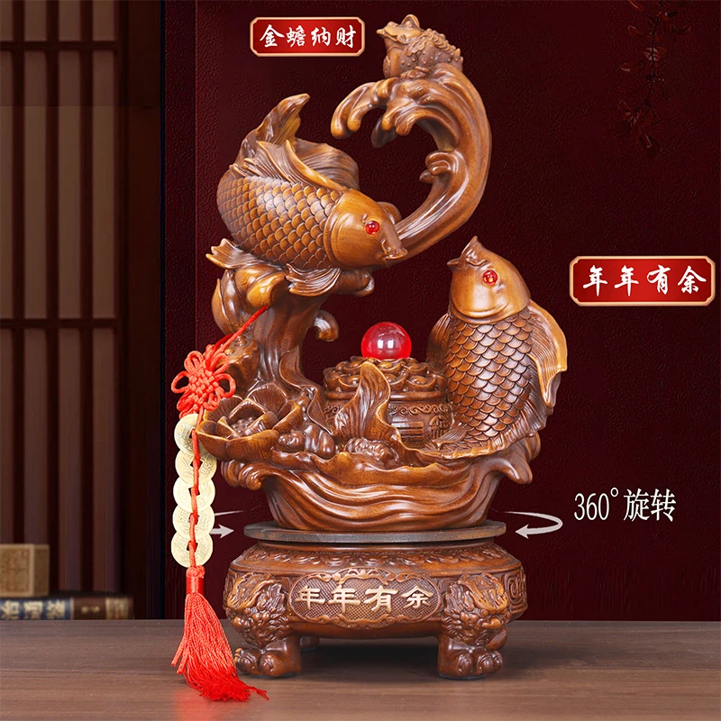 年年有余鱼摆件家居客厅招财锦鲤鱼装饰酒柜工艺店铺玄关开业礼品