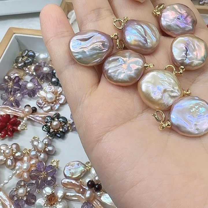 淡水珍珠发饰银S925镶嵌