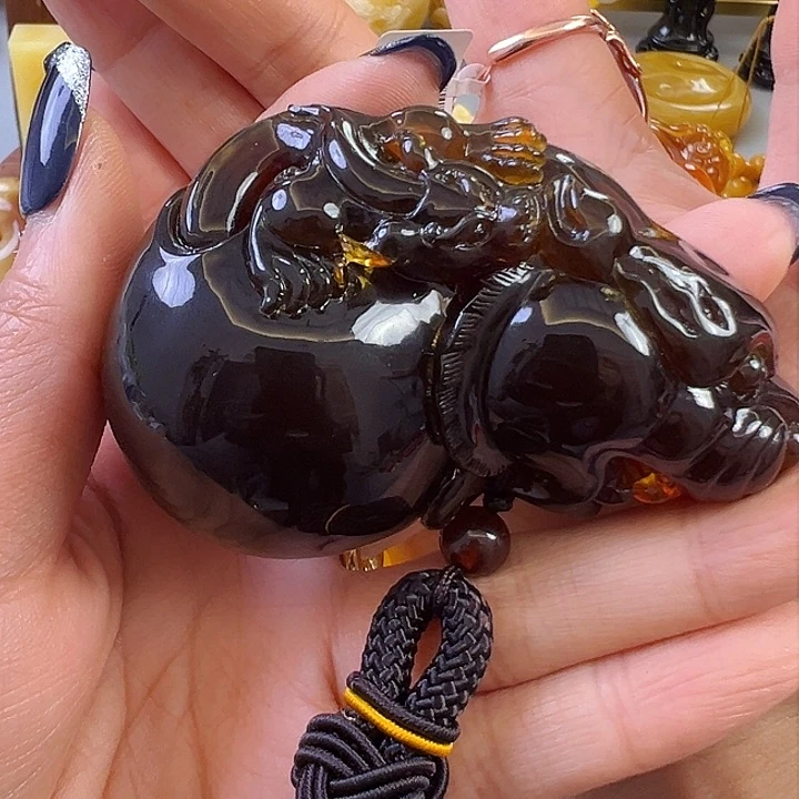 蜜蜡颈饰未镶嵌淡**远蜜蜡