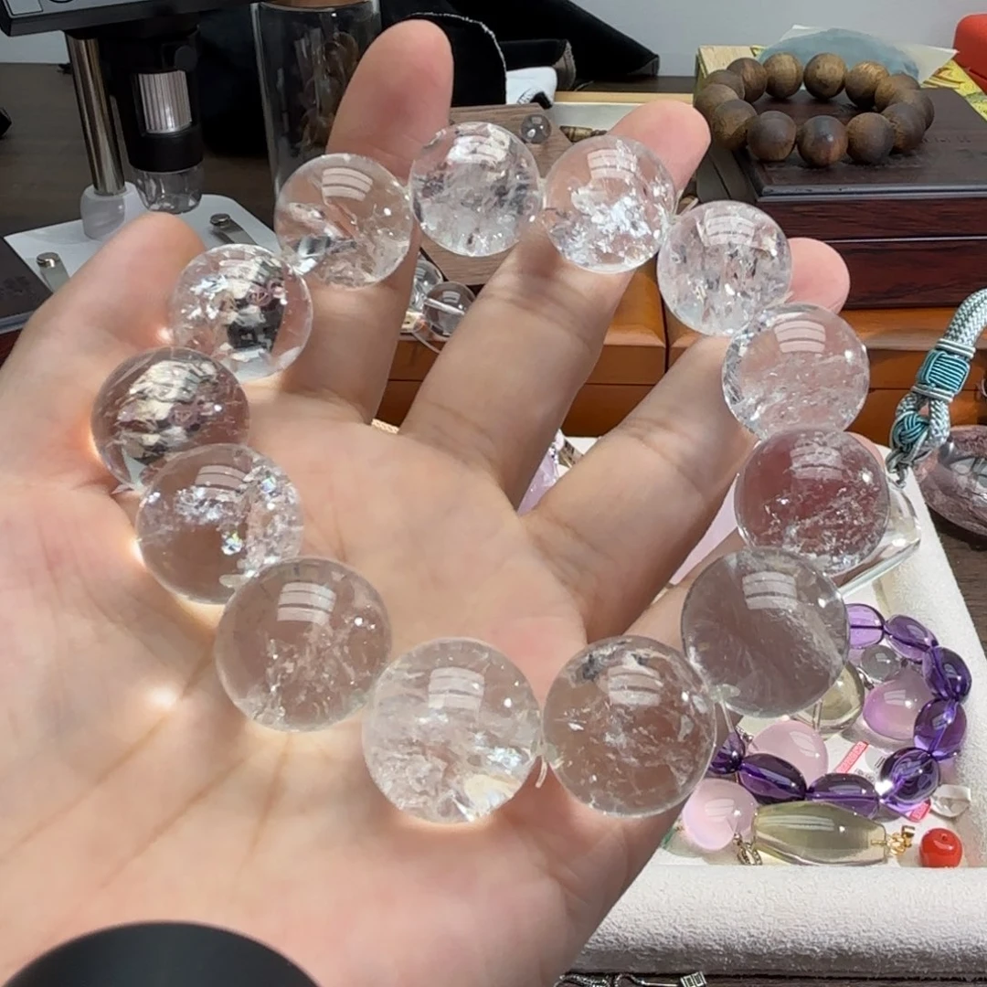 未镶嵌手链水晶白阿塞17.7