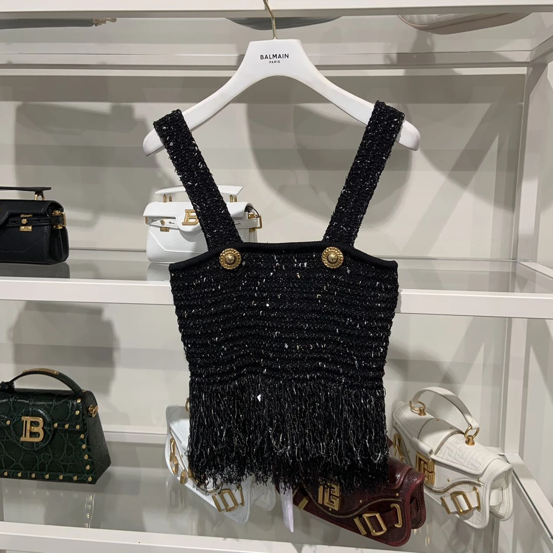 全新未使用 BALMAIN/巴尔曼 女士背心吊带小香风款