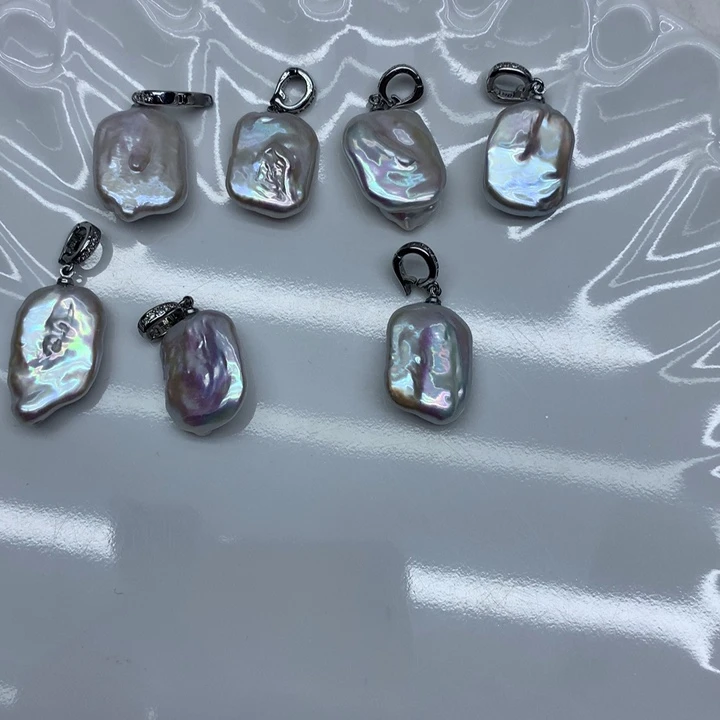 淡水珍珠吊坠(不含链)合金