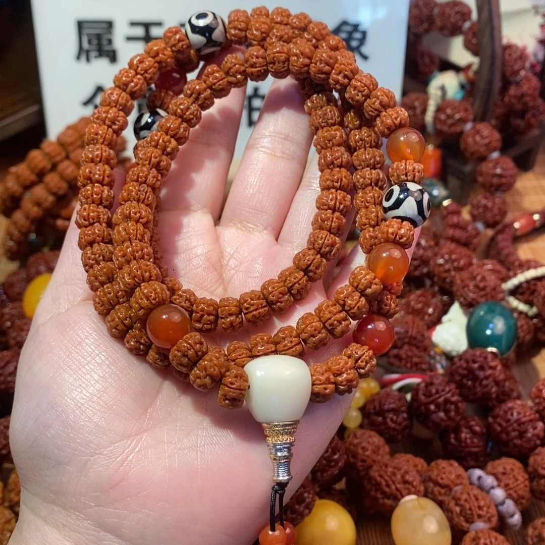 金刚菩提吊坠10-108绿色无尘带配饰