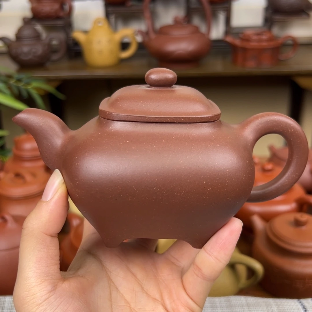 平***心紫砂茶壶紫砂壶四方传炉底槽清300cc全