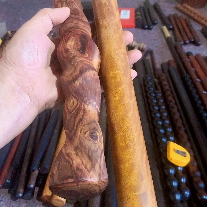 东非黑黄檀（紫光檀）道*花梨木把玩棍