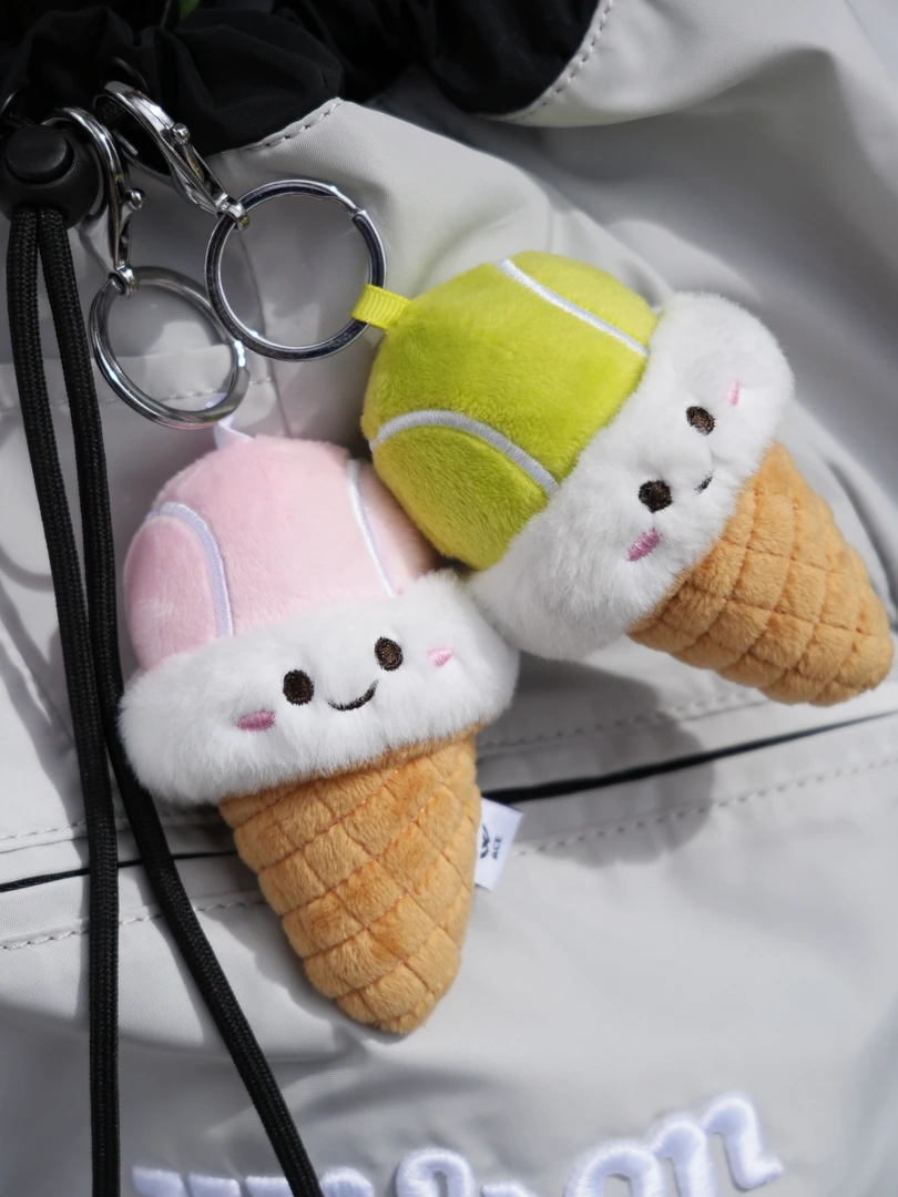 网球冰淇淋甜筒挂件｜玩偶挂件可爱毛绒玩具创意礼物公仔包包挂件