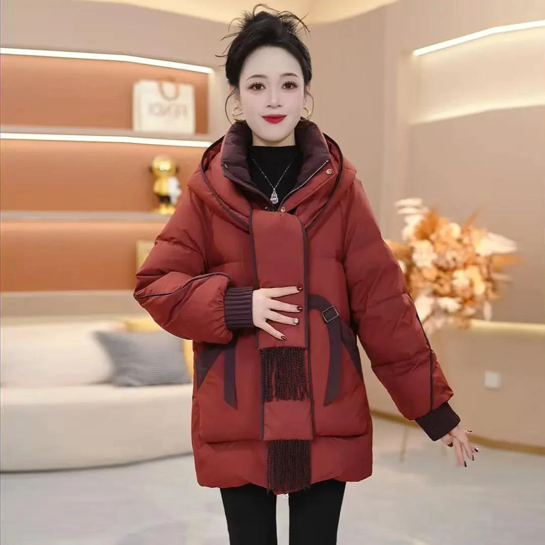 羽绒服女款爆款2025新款加厚显瘦羽中年女士宽松外套SJYH3536】