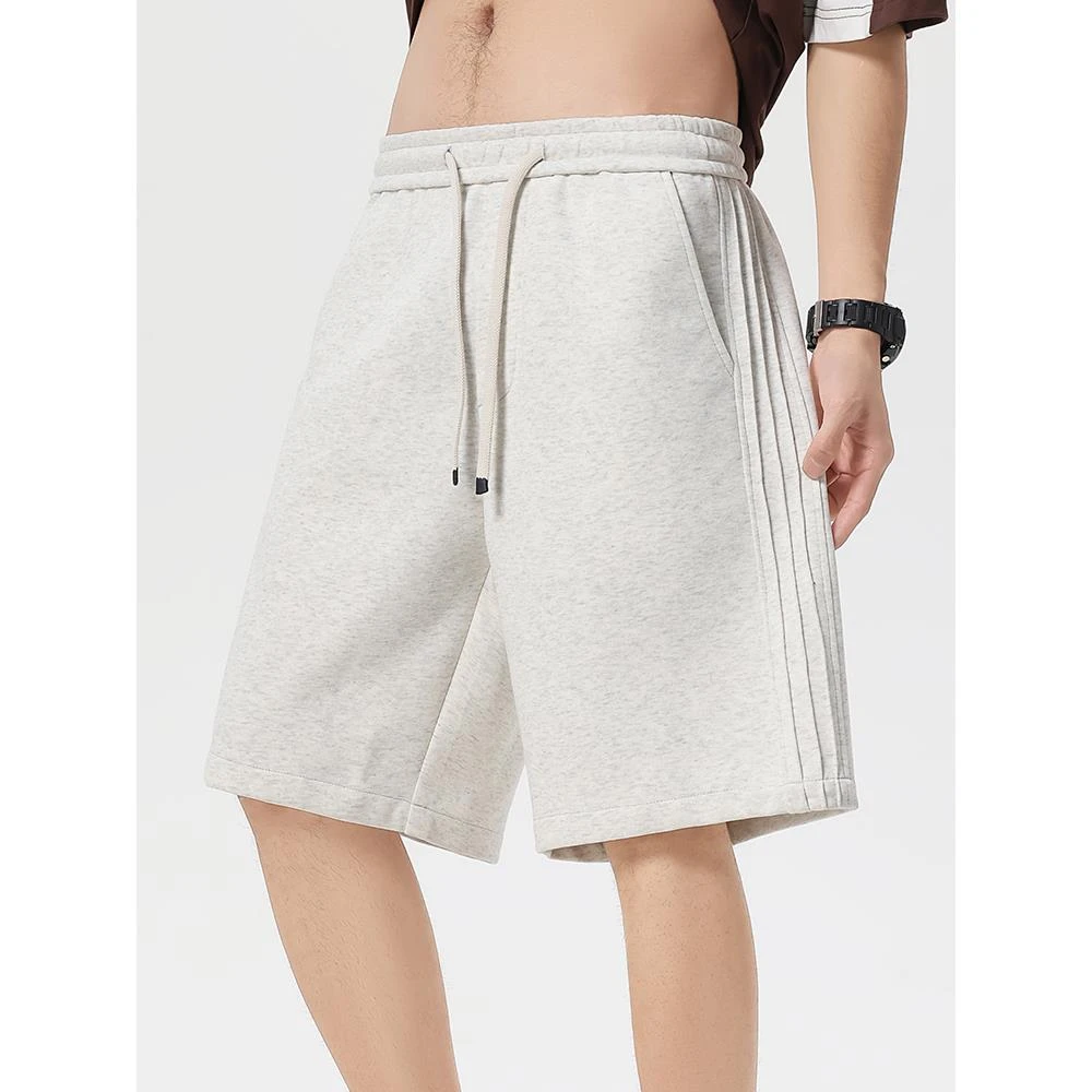 夏季薄款冰丝凉感休闲短裤男2025新款宽松直筒潮牌百搭运动五分裤