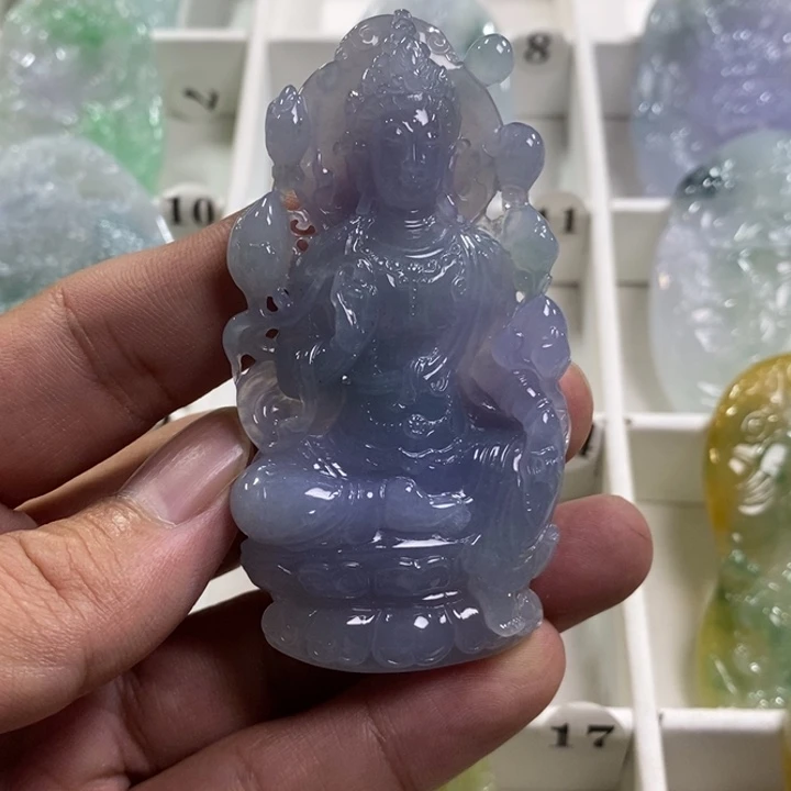 颈饰未镶嵌翡翠S****n紫观音