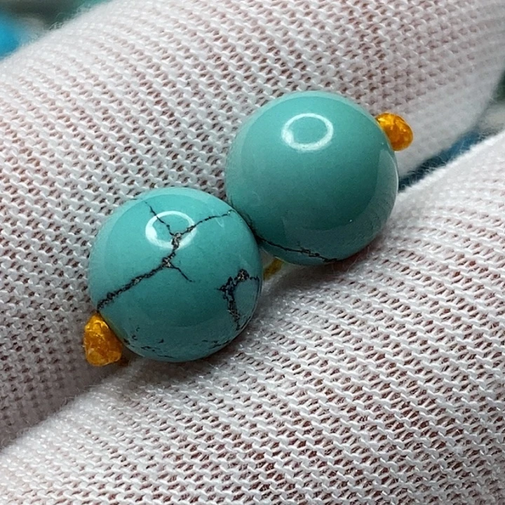 绿松石未镶嵌天然原矿 地大质检9.3mm