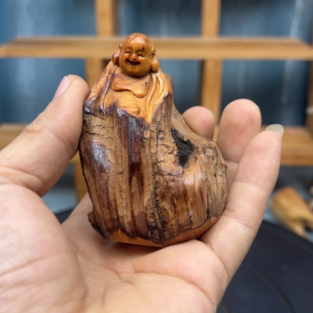 木眼*呱崖柏木摆件手把件