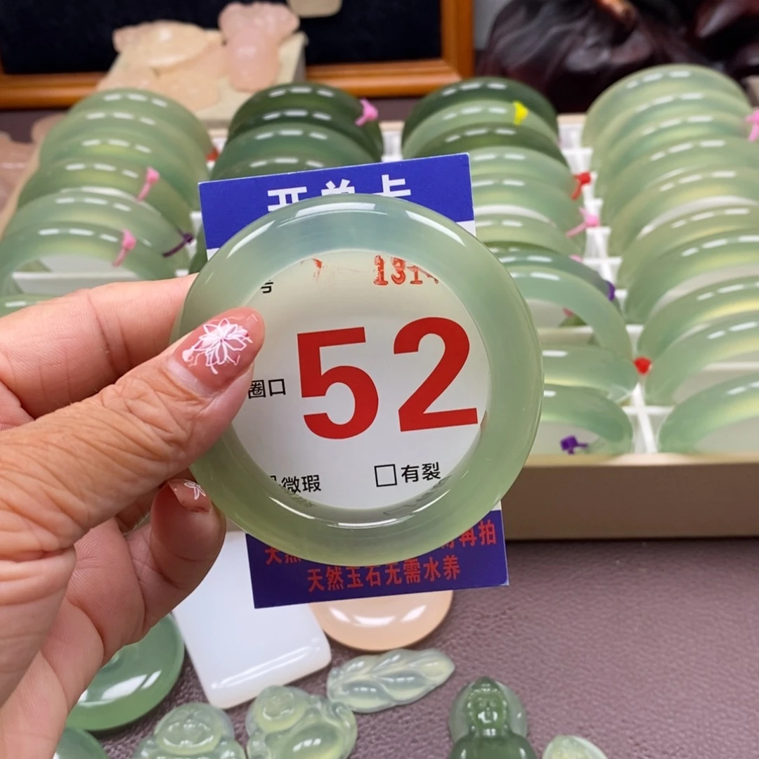 蛇纹石玉未镶嵌手镯M****！好