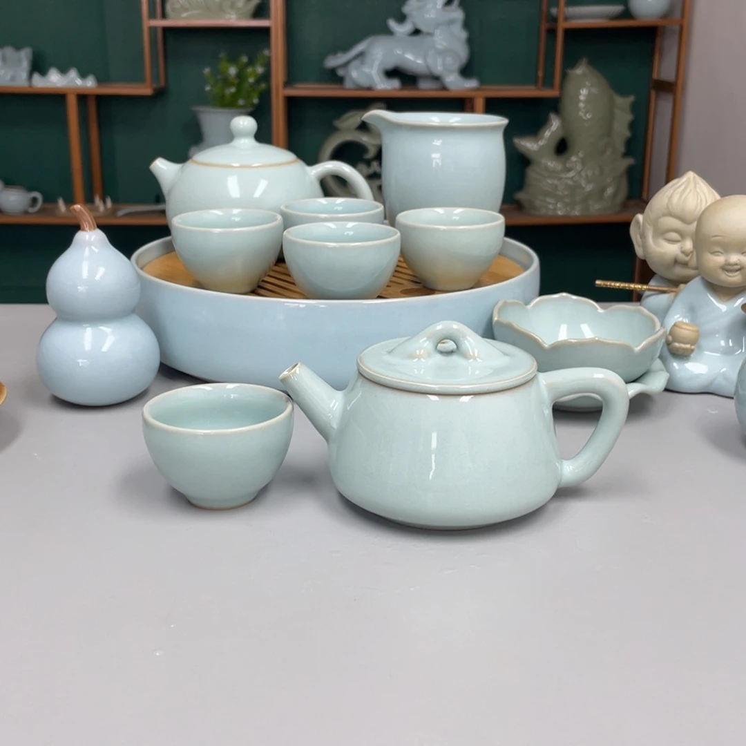 瓷赵琳老师石瓢壶带礼盒送杯子