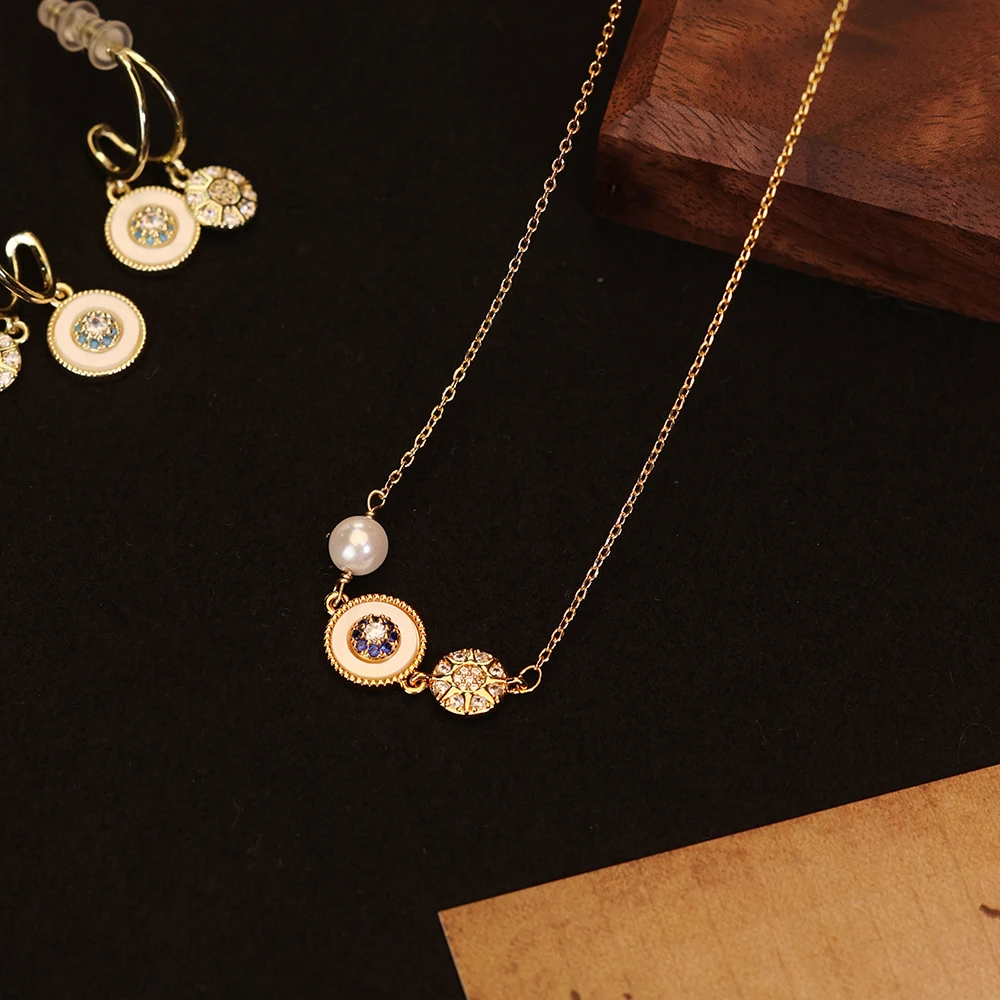 合金贝壳吊坠 轻奢小众时尚设计感法式精致贝壳八芒星吊坠HD-8978