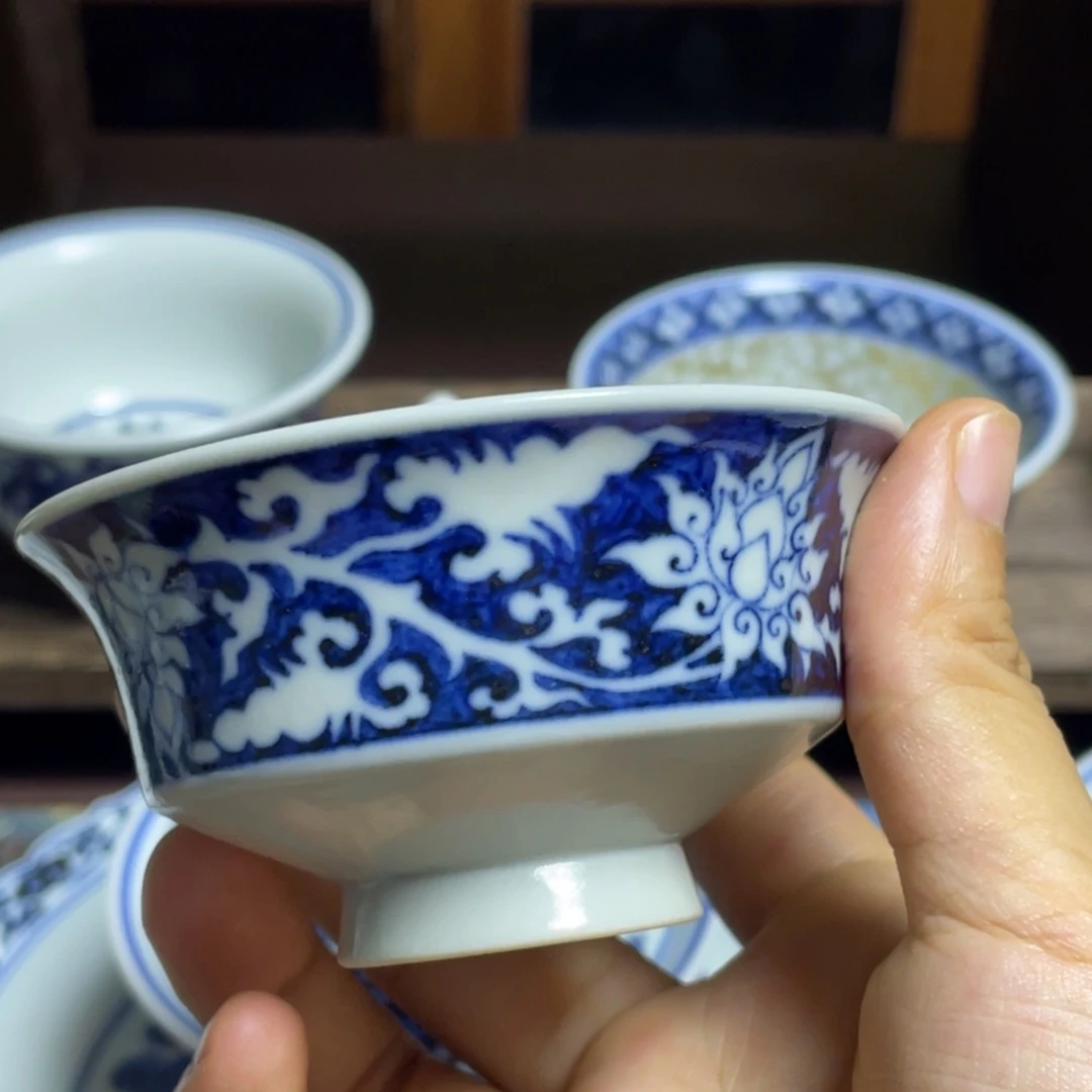 杯子青花一个色的都可以用哦